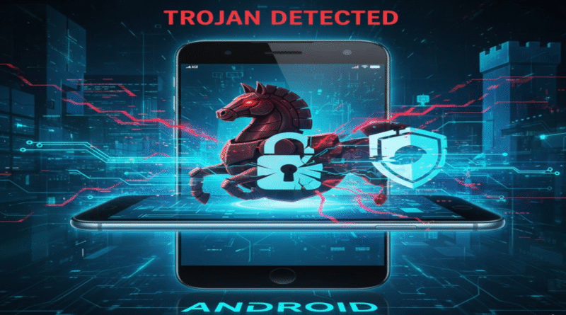 Illustration showing Herodotus Android banking Trojan taking control of a smartphone