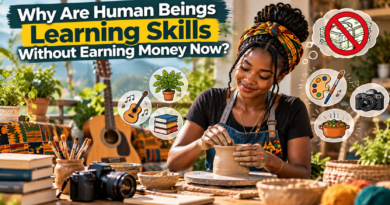 Ghanaian girl learning skills to make mind positive between busy schedules